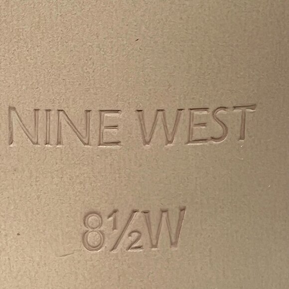 8.5W 8.5 WIDE WIDTH Nine West Pruce 3 Black Patent Block Heels Sandals‎ Shoes - Picture 13 of 15